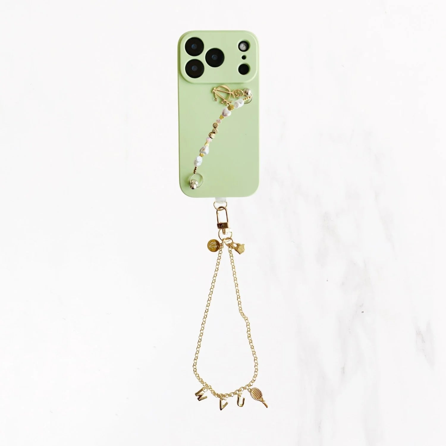 iPhone 17 Series Charm Handle Grip Case - Verdelle Green