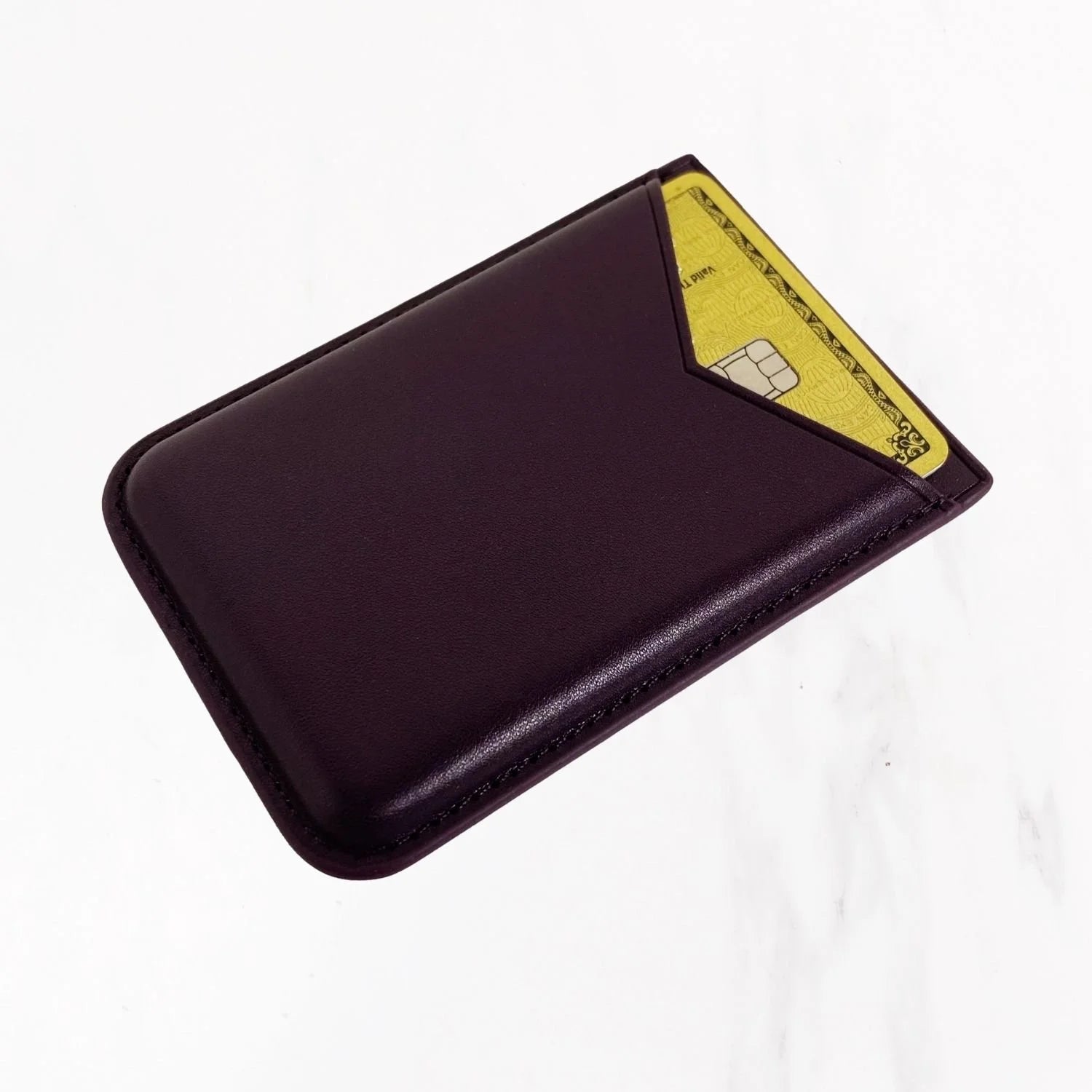 Magsafe Leather Couture Card Holder - Purple