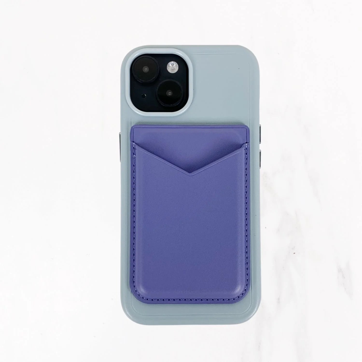 Magsafe Leather Couture Card Holder - Deep Purple