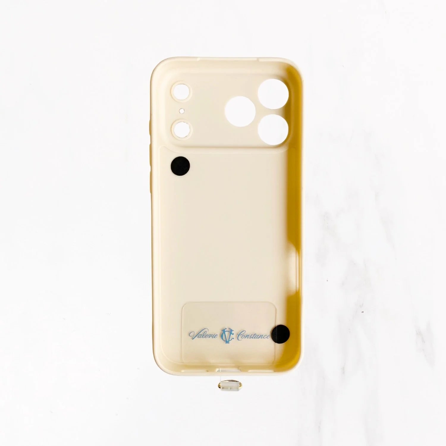 iPhone 17 Series Charm Handle Grip Case - Opaline White