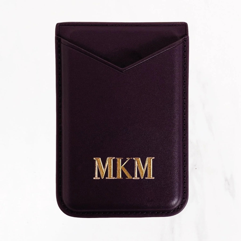 Magsafe Leather Couture Card Holder - Purple
