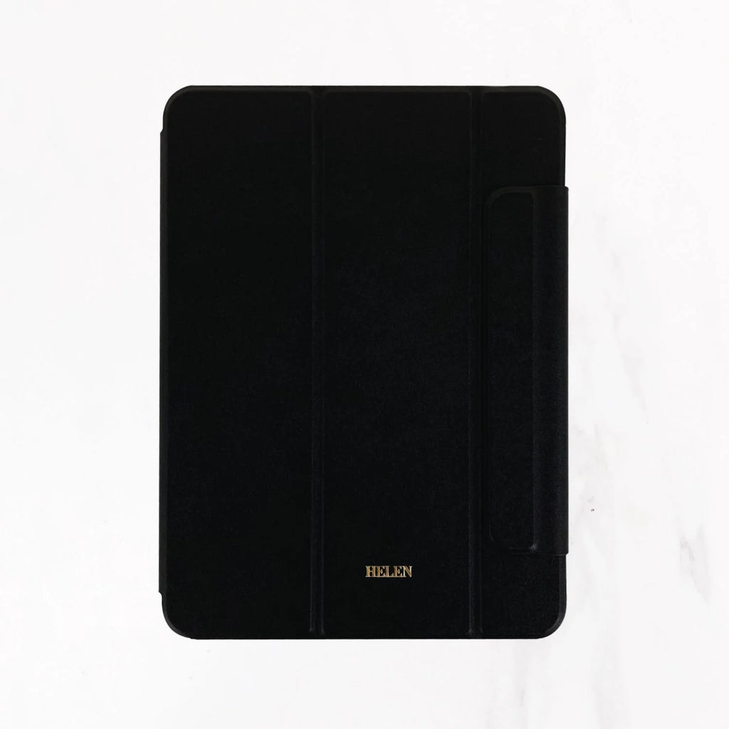 iPad Series - Calligraphy Leather Case - Black
