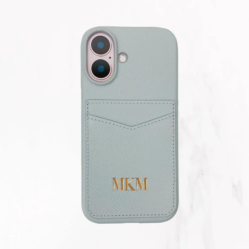 iPhone 16 Series Jetsetter Double Pocket Case - Pale Blue