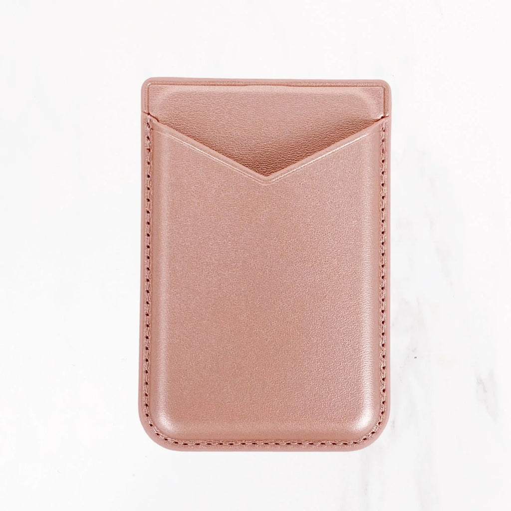 Magsafe Leather Couture Card Holder - Starlight Pink