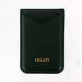 Magsafe Leather Couture Card Holder - Dark Green
