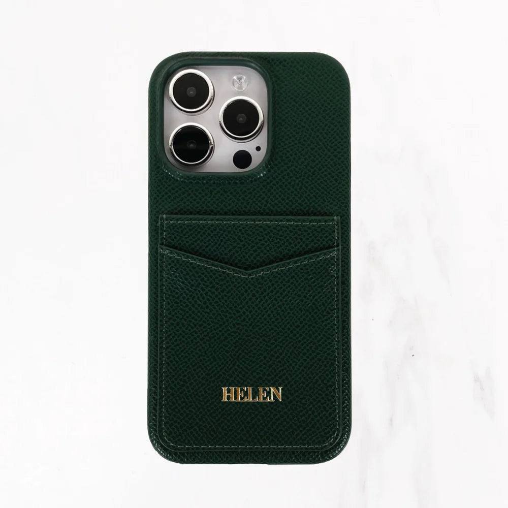 iPhone 16 Series Jetsetter Double Pocket Case - Dark Green