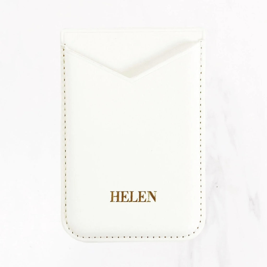 Magsafe Leather Couture Card Holder - White