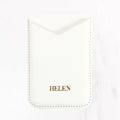 Magsafe Leather Couture Card Holder - White