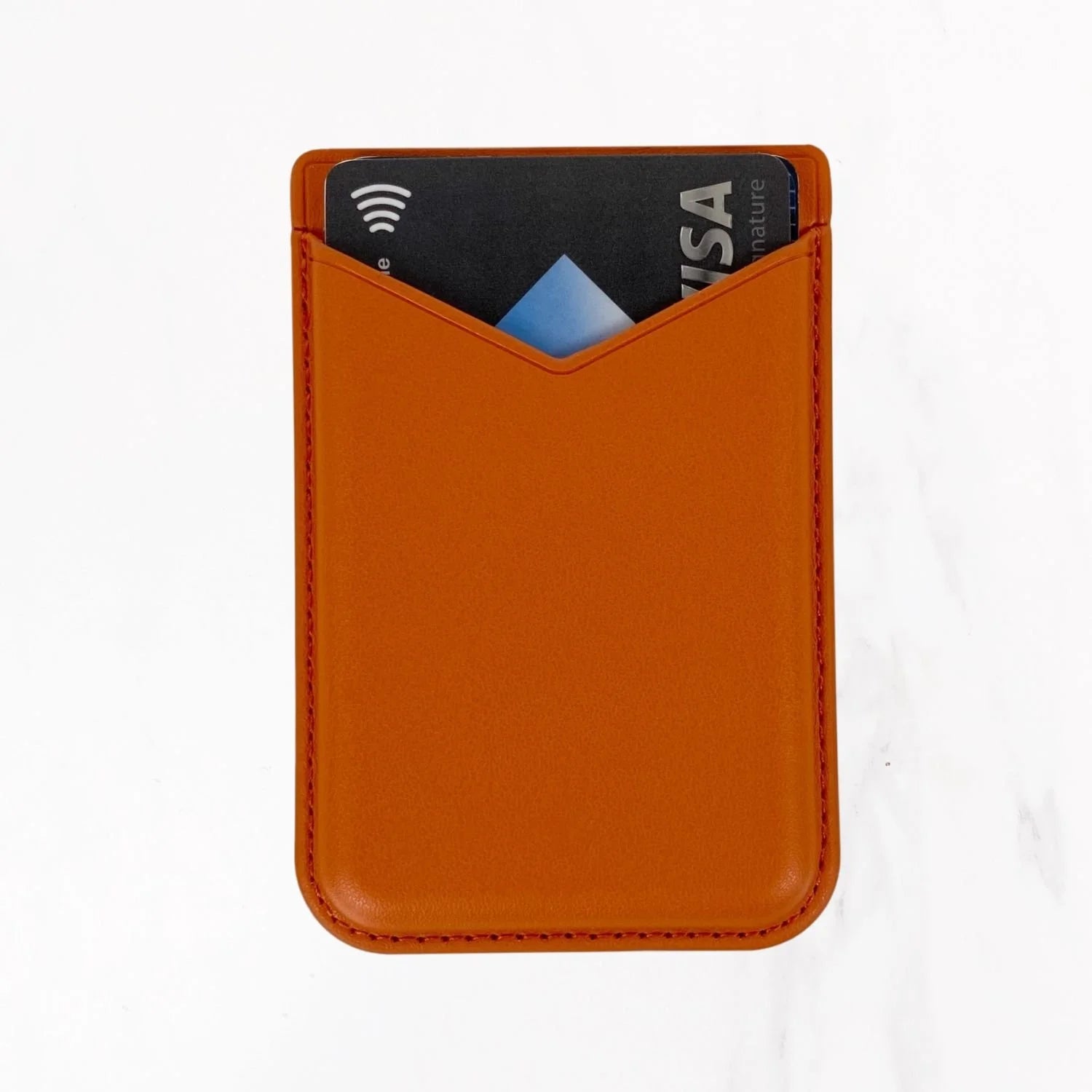 Magsafe Leather Couture Card Holder - Orange