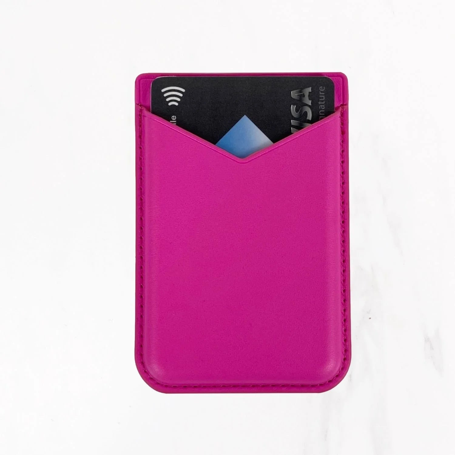 Magsafe Leather Couture Card Holder - Rose Pink