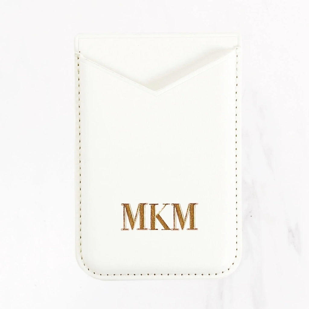 Magsafe Leather Couture Card Holder - White