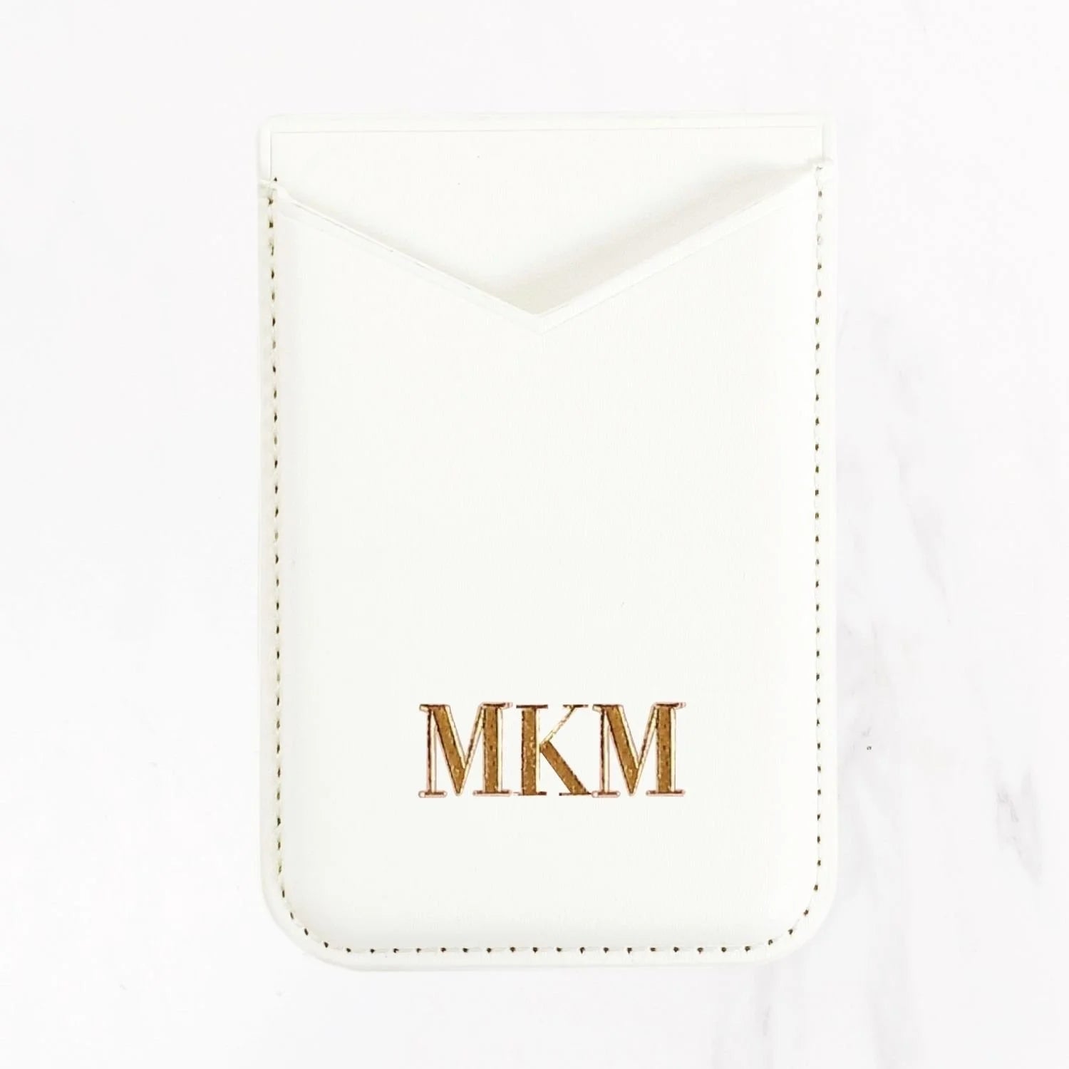 Magsafe Leather Couture Card Holder - White