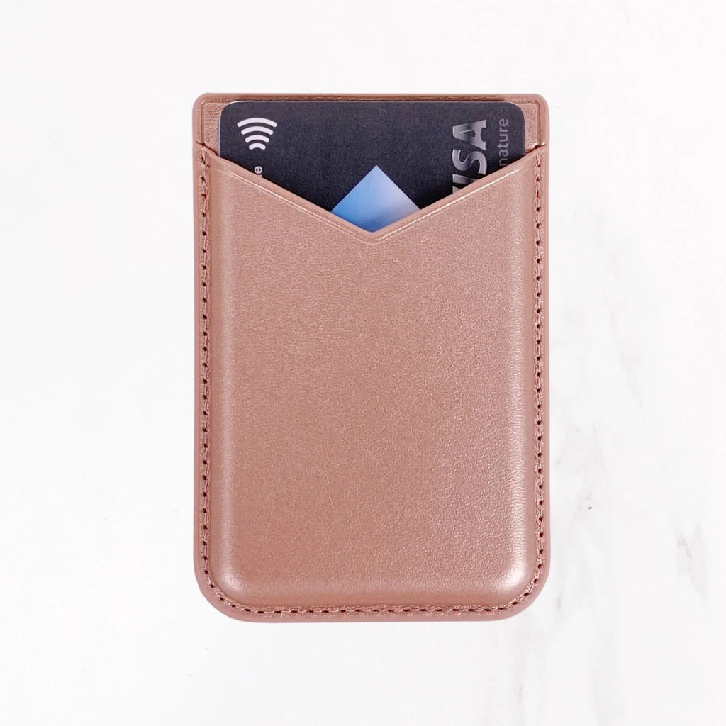Magsafe Leather Couture Card Holder - Starlight Pink
