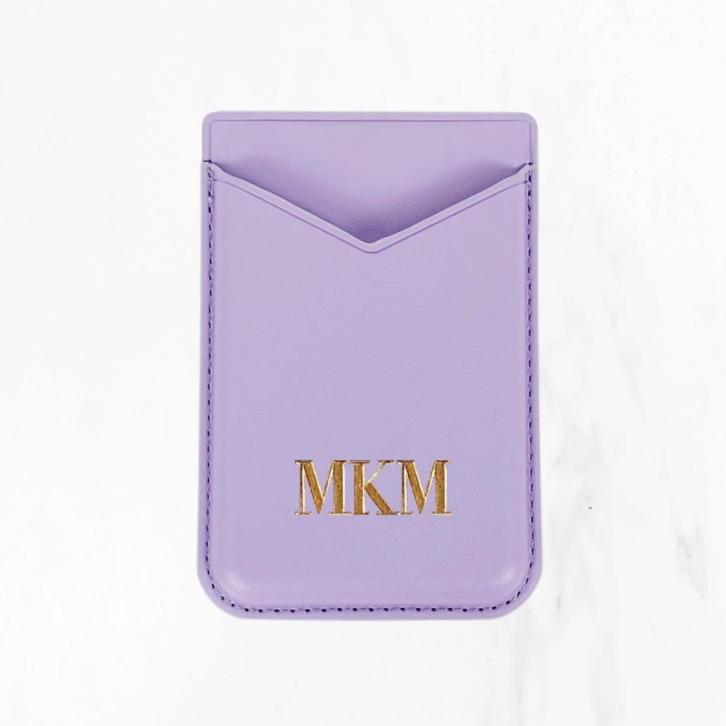 Magsafe Leather Couture Card Holder - Lavender Purple