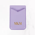 Magsafe Leather Couture Card Holder - Lavender Purple