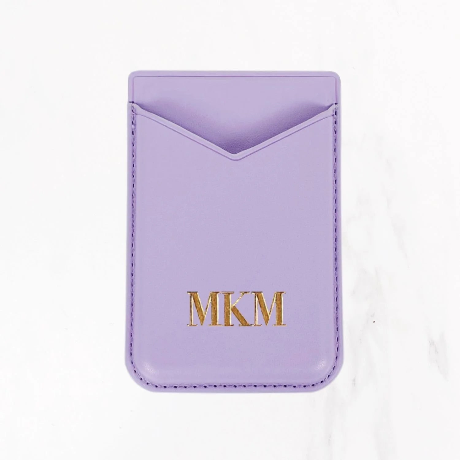 Magsafe Leather Couture Card Holder - Lavender Purple