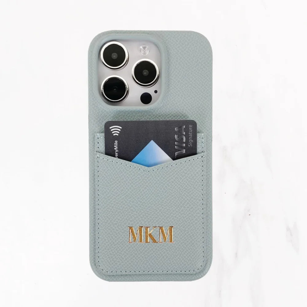 iPhone 16 Series Jetsetter Double Pocket Case - Pale Blue