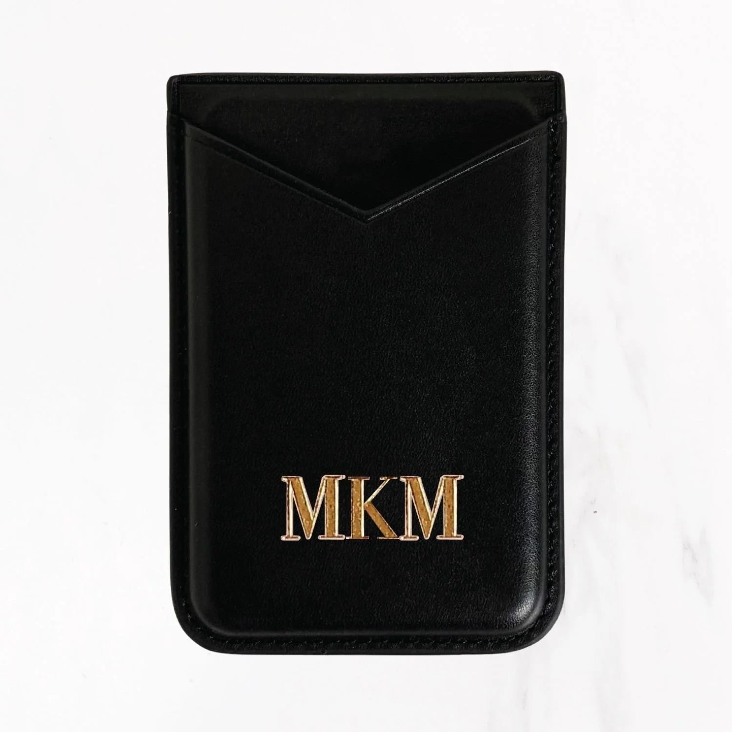 Magsafe Leather Couture Card Holder - Black
