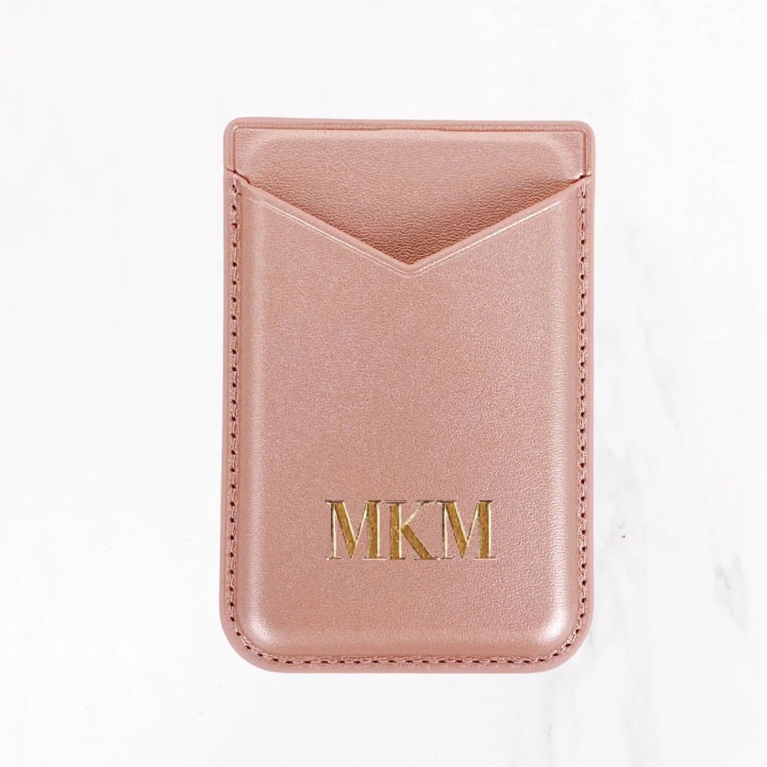 Magsafe Leather Couture Card Holder - Starlight Pink