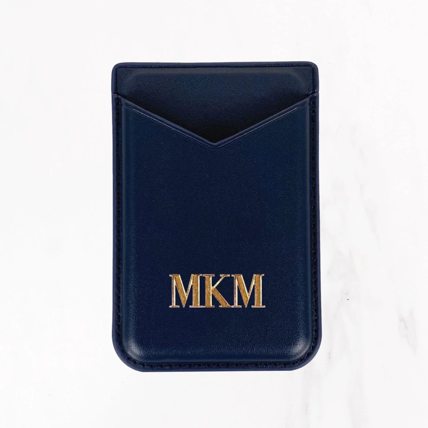 Magsafe Leather Couture Card Holder - Admiral Blue