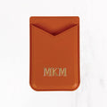 Magsafe Leather Couture Card Holder - Orange