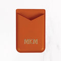 Magsafe Leather Couture Card Holder - Light Orange