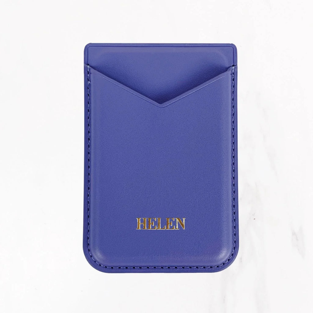 Magsafe Leather Couture Card Holder - Deep Purple