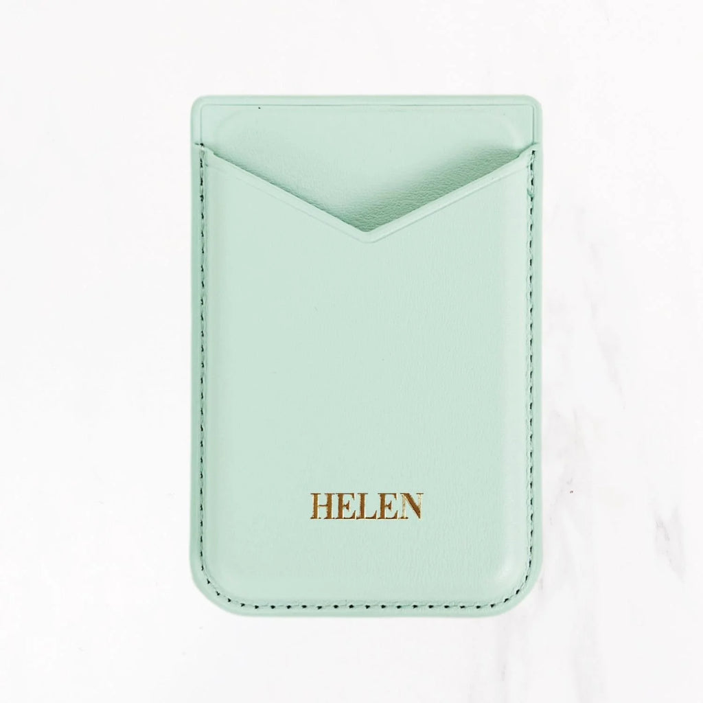 Magsafe Leather Couture Card Holder - Alaskan Blue