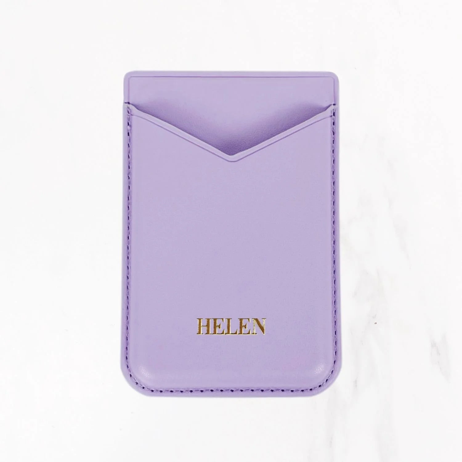 Magsafe Leather Couture Card Holder - Lavender Purple