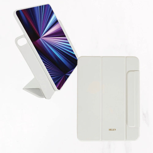 iPad Series - Calligraphy Leather Case - Gray