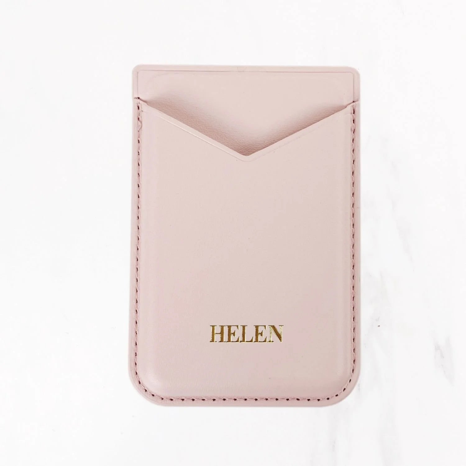 Magsafe Leather Couture Card Holder - Misty Rose Pink