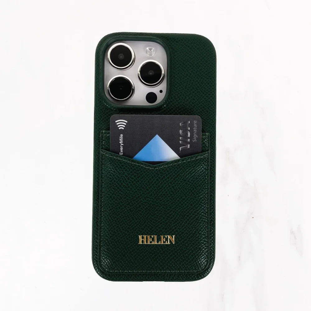 iPhone 16 Series Jetsetter Double Pocket Case - Dark Green