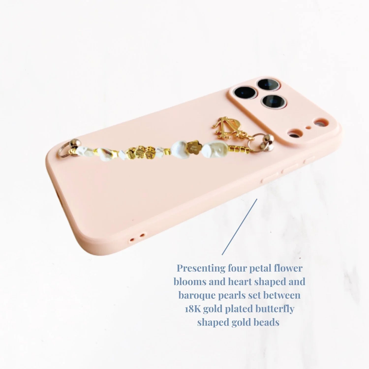 iPhone 17 Series Charm Handle Grip Case - Pink