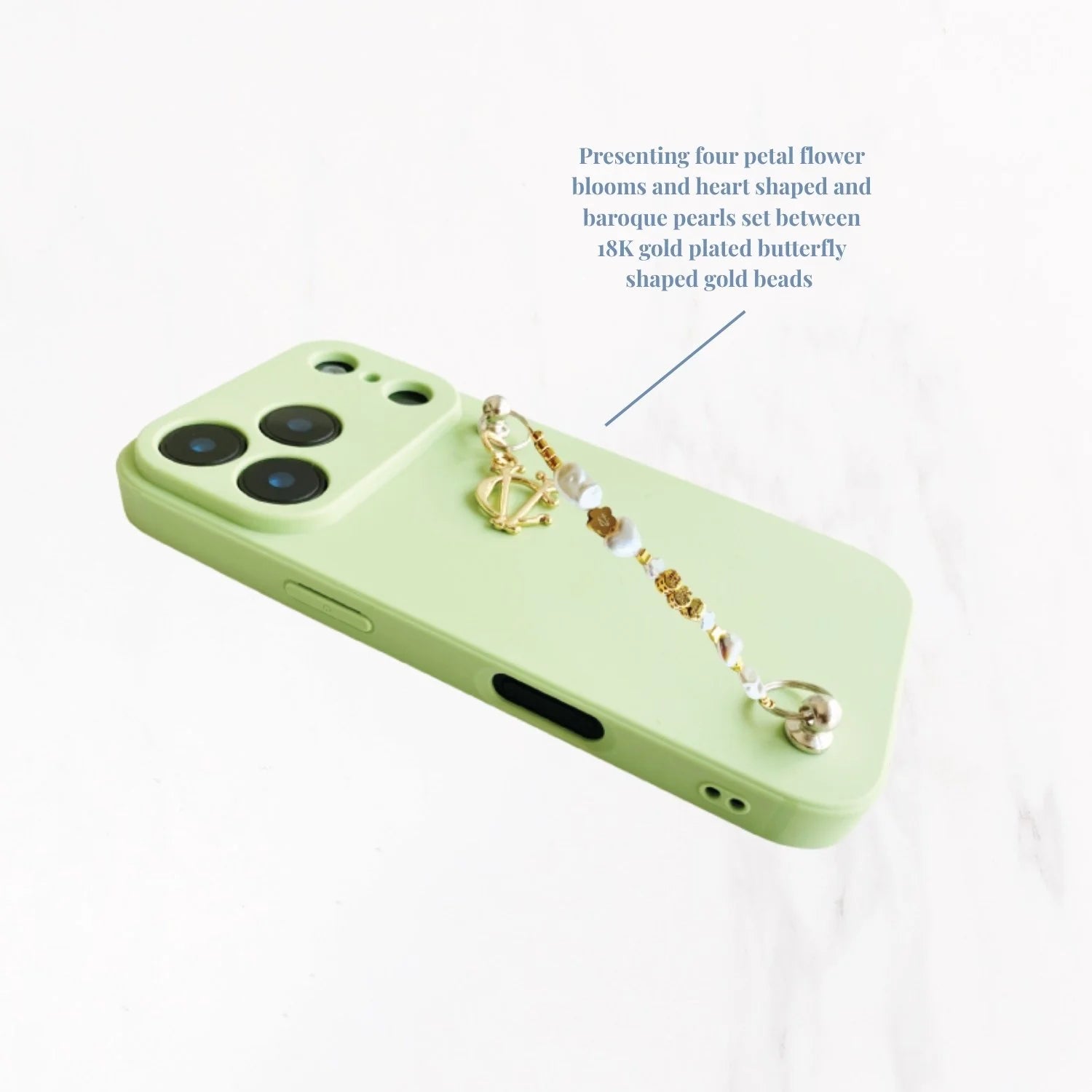 iPhone 17 Series Charm Handle Grip Case - Verdelle Green