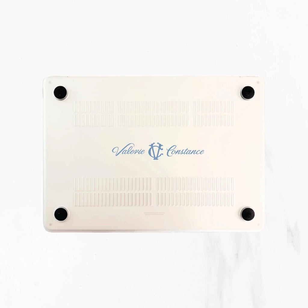 Macbook Series - Croc Leather Hard Shell Case - Optic White Sepia